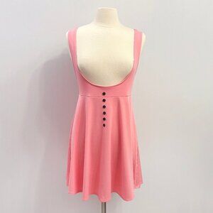 Allegra K pink pinafore suspender skirt size Medium